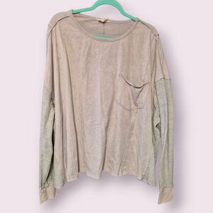 Dress Up Gray Oversized Shirt w/Pocket Women’s Medium | EUC